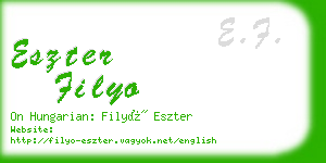 eszter filyo business card